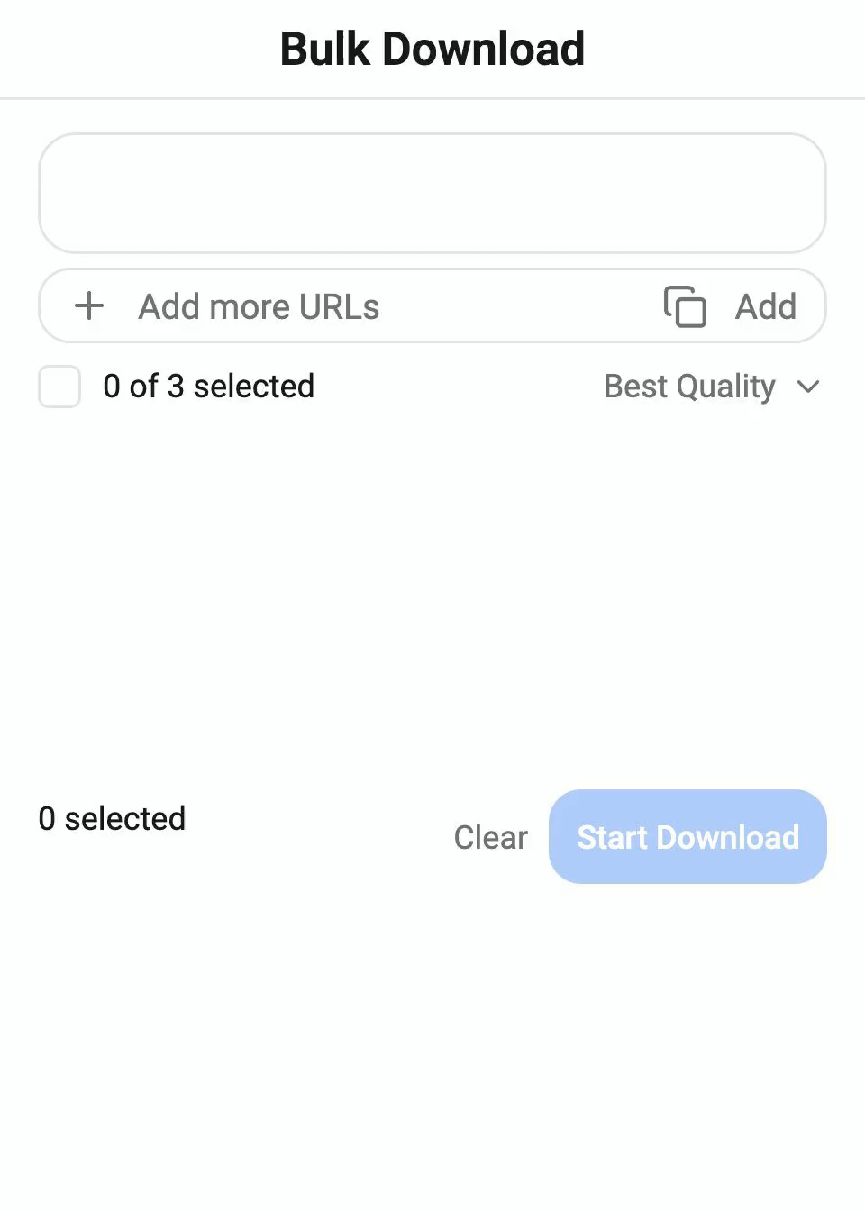 Queue batches from text or CSV link lists