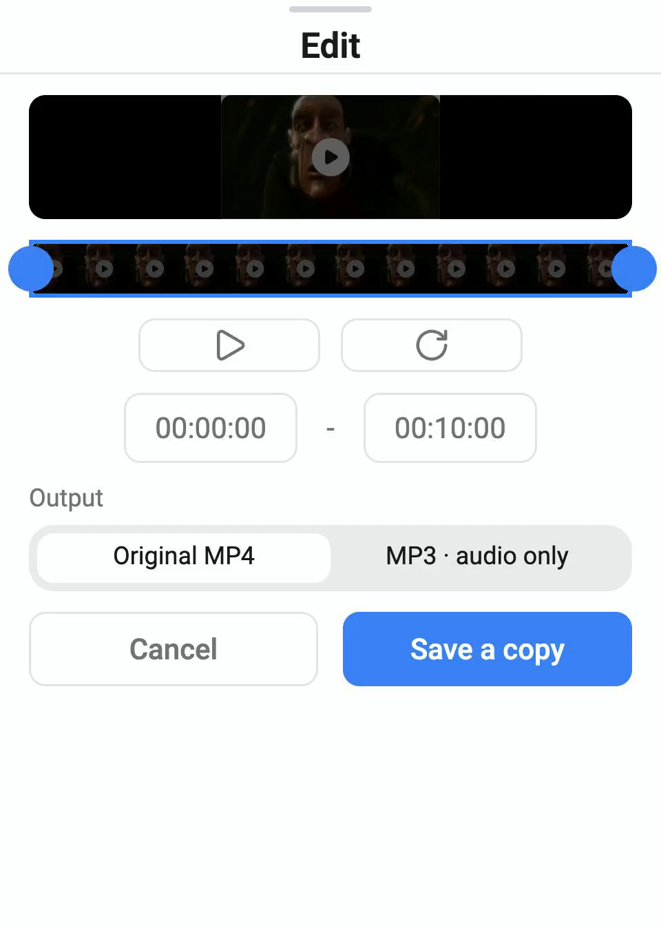 Mobile video and audio trimming