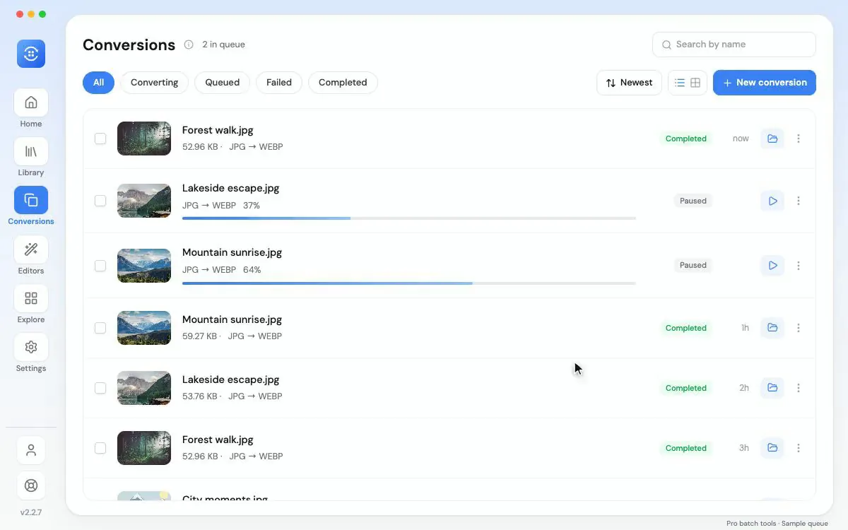 A batch queue with clear free limits