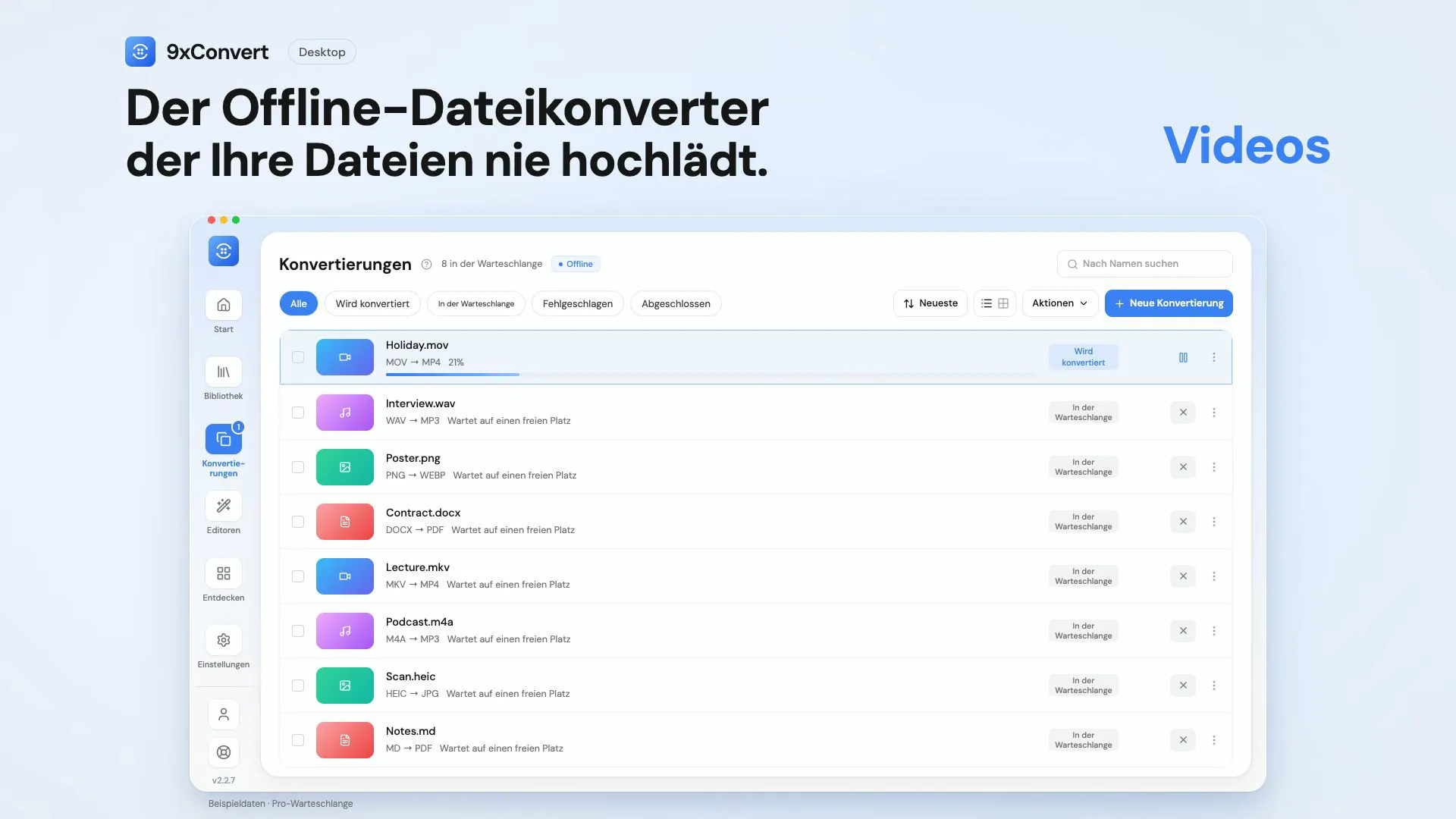 9xconvert: The offline file converter