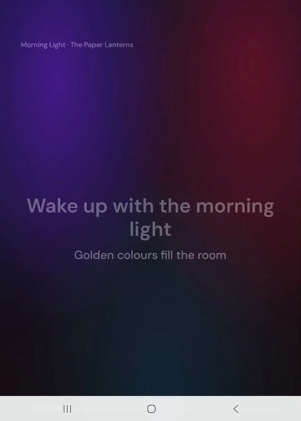 Una línea, pantalla completa, palabra por palabra