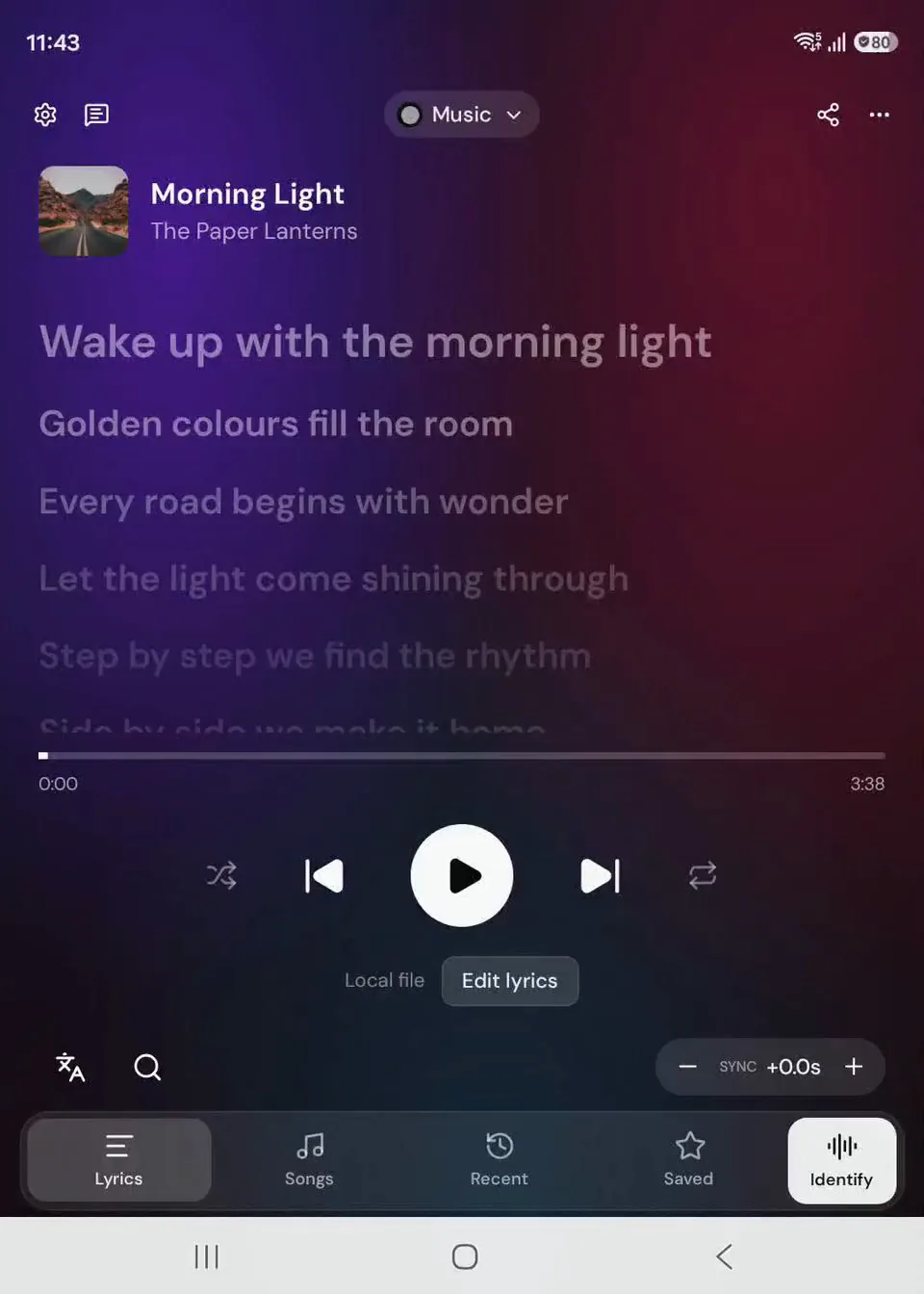 La canción completa, toca cualquier línea